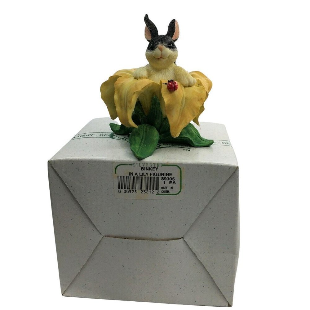 Charming Tails Bunny Binkey In A Lily 89/305 RARE Older Version Dean Griff 1993 - Picture 8 of 11